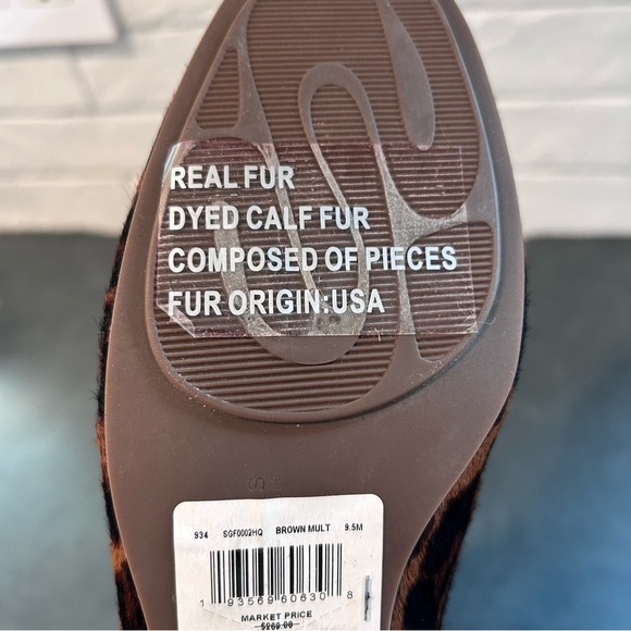 Gentle Souls sz 9.5 calf hair leather Leopard Print Ankle Booties NEW! - Picture 12 of 15